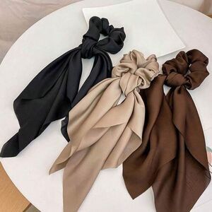 3for$20 HUGE DEAL 3pcs Ladies' Black, Khaki, Coffee Ribbon Headband & Hair Ties
